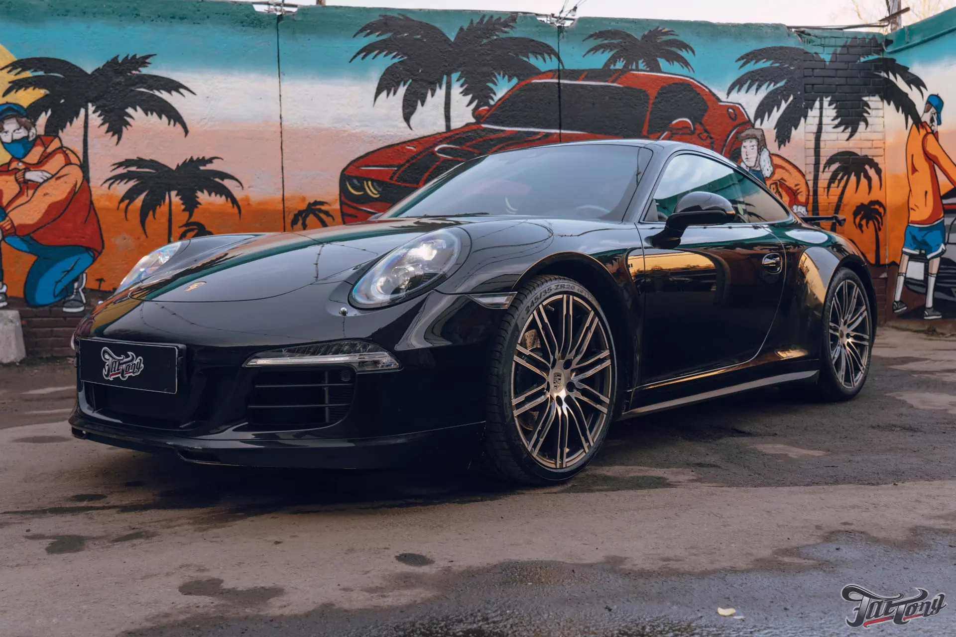 Porsche 911. Полировка пленки+покрытие керамикой